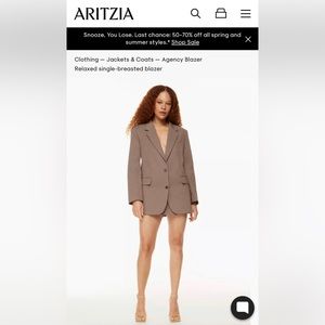 Aritzia Brown Agency Blazer